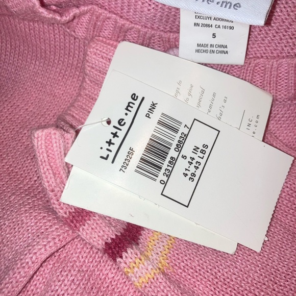 NWT Girls Embroidery Pink Sweater - Picture 4 of 5